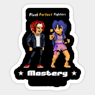 Pixel Perfect Fighters Retro Style Mastery, pixel games Sticker